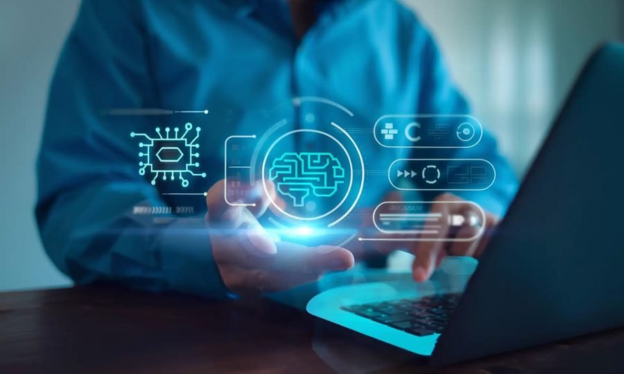 Imagen alusiva a la integración de la Inteligencia Artificial en distintas actividades profesionales.