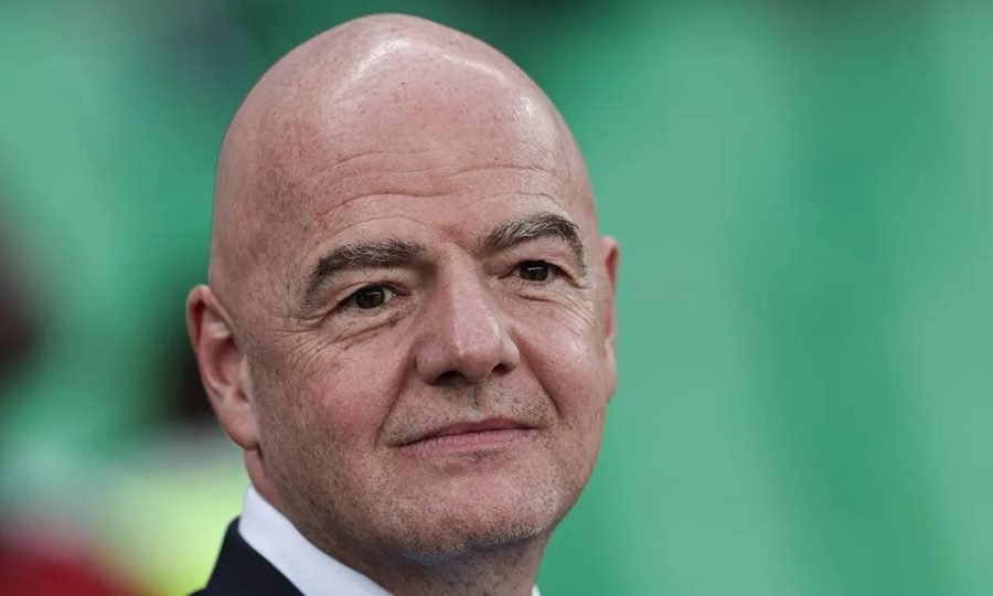 Gianni Infantino durante una presentación oficial de la FIFA