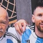 Omar Souto junto a Lionel Messi en una de las concentraciones de la Selección Argentina en el predio de Ezeiza.