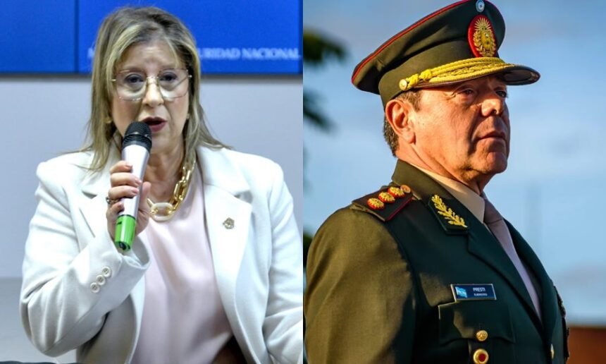 Alejandra Monteoliva, futura ministra de Seguridad, y Carlos Alberto Presti, designado para encabezar el Ministerio de Defensa. Foto de archivo.