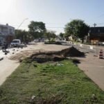 Intersección de Avenida Gorriti y Bernardo de Irigoyen donde se implementará la nueva rotonda mediante urbanismo táctico.