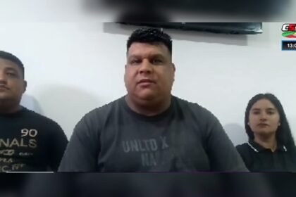 Personal de Seguridad Vial de Reconquista durante la entrevista en el programa F5, donde expusieron la denuncia contra el Fiscal Regional Rubén Martínez.