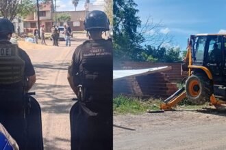 Personal municipal y policial durante un operativo de control urbano en la ciudad de Santa Fe.