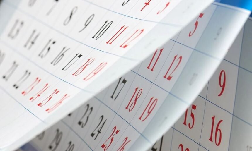 Calendario de referencia para la organización de feriados y fines de semana largos.