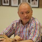 Elvio Cotterli, intendente de Laguna Paiva, en una actividad oficial del municipio.