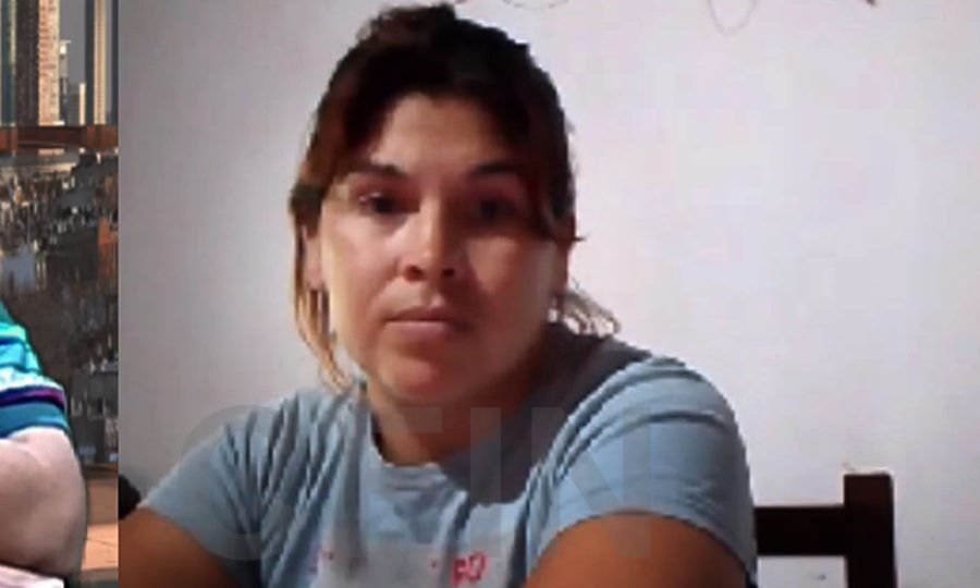 Daiana, durante la entrevista en la que relata su testimonio sobre los hechos denunciados.