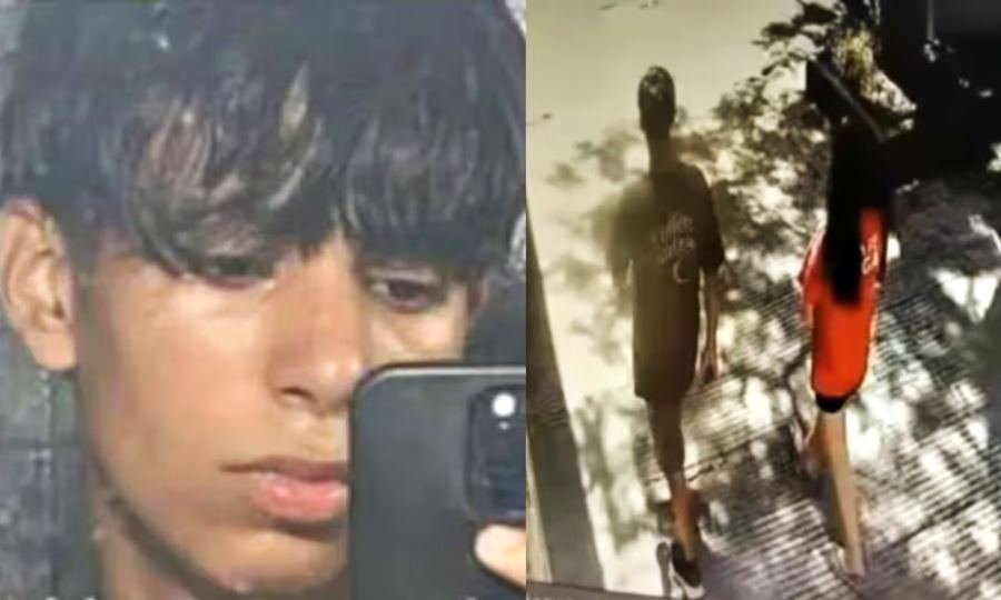 Jeremías Monzón, la víctima del crimen; una cámara de seguridad lo registró junto a la adolescente imputada horas antes del hecho que investiga la Justicia.