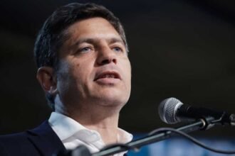 Axel Kicillof en una actividad oficial en la Casa de Gobierno bonaerense.