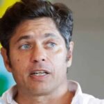 Axel Kicillof durante una presentación pública en la provincia de Buenos Aires.