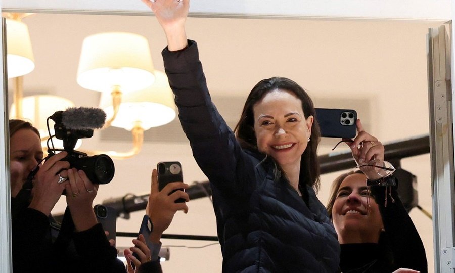 La líder opositora venezolana María Corina Machado