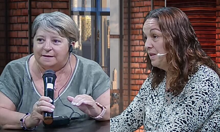 Marita Lucena y Silvana Madrid durante su participación en el programa F5, donde abordaron Constelaciones y Registros.