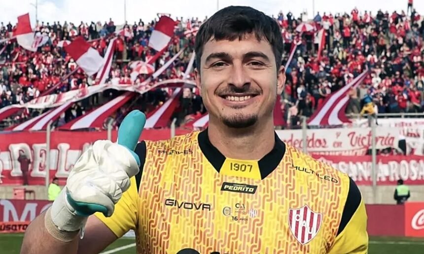 Matías Tagliamonte, durante un partido oficial con la camiseta de Unión.. Foto de archivo.