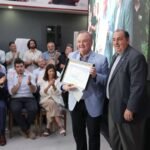 Felipe Michlig durante un acto institucional de la Unión Cívica Radical en la sede provincial de Santa Fe.