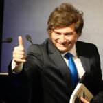 El presidente Javier Milei durante una comunicación oficial