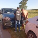 Momento de la detención de Darío Oscar M., alias “Cheche”, durante un operativo de la Policía de Investigaciones en la autopista Rosario-Córdoba.