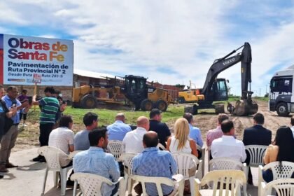 Presentación oficial de la pavimentación de la Ruta Provincial Nº 2, un proyecto clave para mejorar la conectividad entre San Justo y Saladero Cabal.