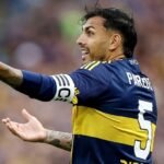 Leandro Paredes, en acción durante un partido oficial con la camiseta de Boca Juniors.