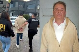 Héctor ‘El Patrón’ Gallardo, al momento de ser detenido por personal de Investigaciones en Puerto Madryn.