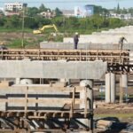 Trabajos de infraestructura en el nuevo puente que conectará Santa Fe con Santo Tomé.