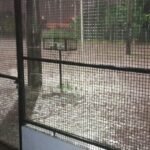 Calles anegadas en distintos sectores de Rafaela tras una intensa lluvia registrada en pocas horas.