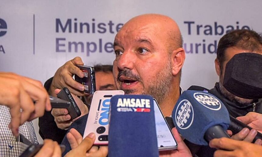 Rodrigo Alonso, secretario general de AMSAFE. Foto de archivo.