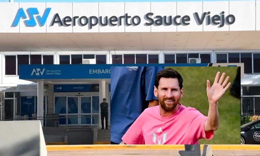 El Aeropuerto de Sauce Viejo, escenario de expectativa ante la posible llegada de Lionel Messi en una visita breve pero de alto impacto.