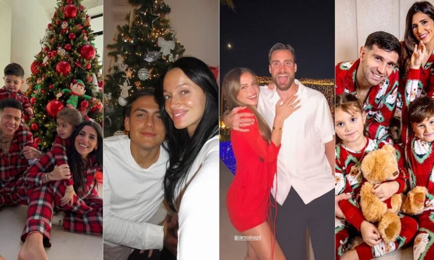 Los campeones del mundo compartieron en redes sociales postales familiares de sus festejos navideños.