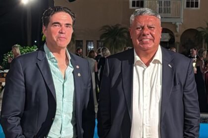 El titular de la AFA, Chiqui Tapia, en el homenaje celebrado en Mar-a-Lago
