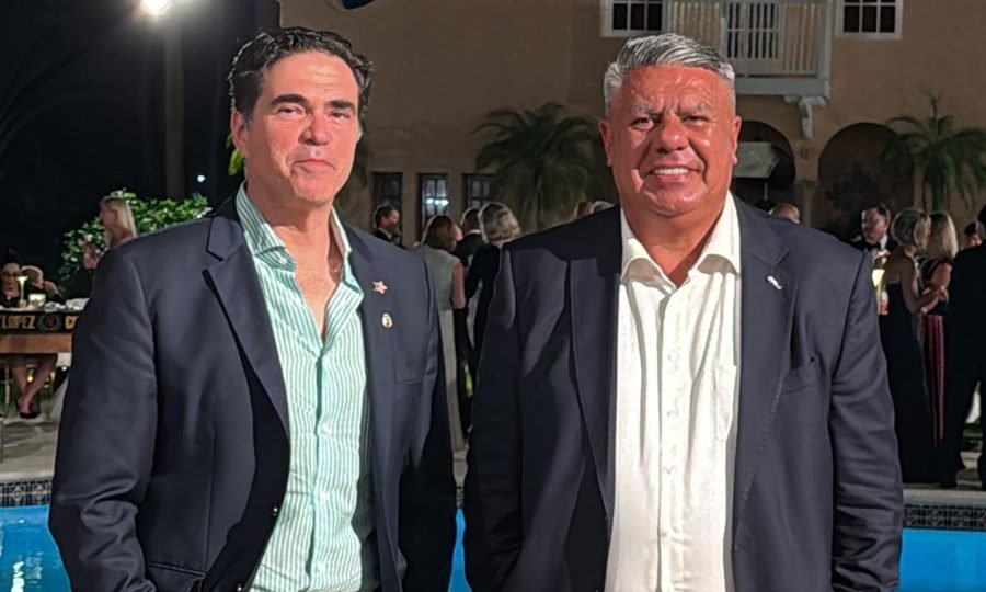 El titular de la AFA, Chiqui Tapia, en el homenaje celebrado en Mar-a-Lago