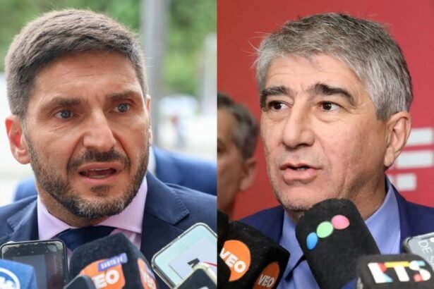 Maximiliano Pullaro y Fabián Bastía, autoridades del gobierno provincial. Foto de archivo.