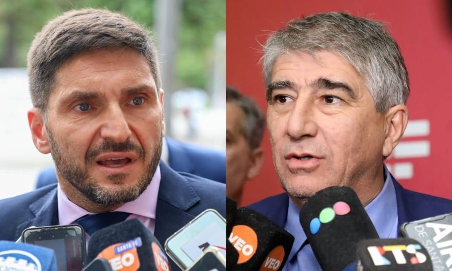 Maximiliano Pullaro y Fabián Bastía, autoridades del gobierno provincial. Foto de archivo.