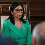 Delcy Rodríguez durante un acto de carácter gubernamental.