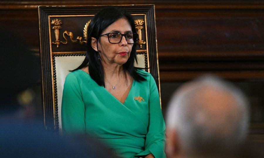 Delcy Rodríguez durante un acto de carácter gubernamental.