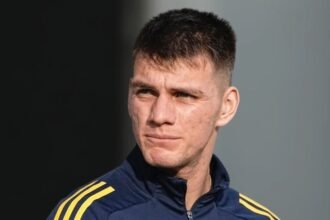 Kevin Zenón, volante ofensivo de Boca Juniors, durante una práctica del primer equipo.