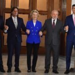 Representantes de la Unión Europea y del Mercosur durante una instancia clave de negociación del acuerdo comercial entre ambos bloques.