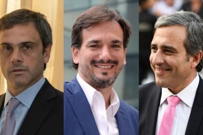 De izquierda a derecha: Guillermo Michel (diputado nacional por Entre Ríos), Sebastián Galmarini (diputado nacional por la provincia de Buenos Aires) y Oscar “Cachi” Martínez (abogado y dirigente del Frente Renovador de Santa Fe).