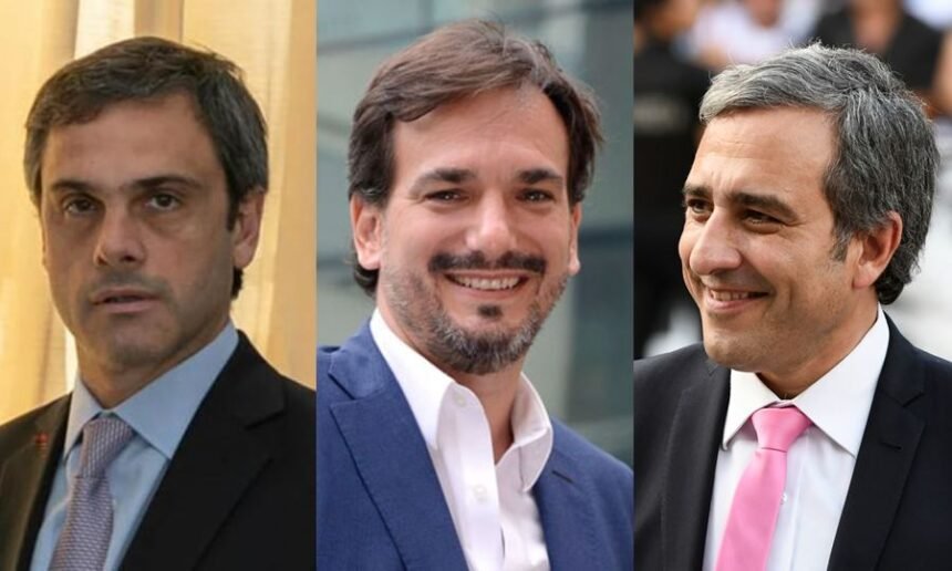 De izquierda a derecha: Guillermo Michel (diputado nacional por Entre Ríos), Sebastián Galmarini (diputado nacional por la provincia de Buenos Aires) y Oscar “Cachi” Martínez (abogado y dirigente del Frente Renovador de Santa Fe).