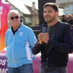 El gobernador Maximiliano Pullaro durante la presentación de la agenda de verano de los Juegos Suramericanos Santa Fe 2026 en la Costa Atlántica.