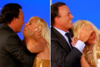 Susana Giménez y Julio Iglesias durante la entrevista de 2005 que hoy vuelve a circular y genera repudio en redes sociales.