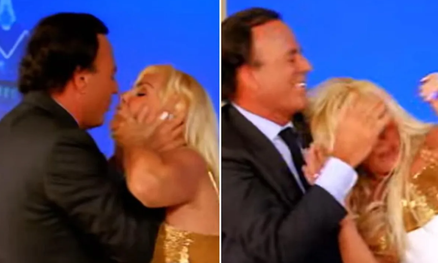 Susana Giménez y Julio Iglesias durante la entrevista de 2005 que hoy vuelve a circular y genera repudio en redes sociales.