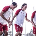 El plantel de Unión trabaja en Montevideo en el inicio de su gira internacional, ajustando detalles físicos y tácticos de cara al debut oficial. (Foto: Prensa Unión)