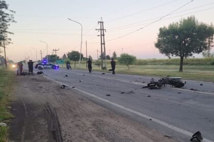 El lugar del trágico accidente sobre la Ruta Nacional 11, a la altura del aeropuerto de Sauce Viejo. Foto: gentileza.