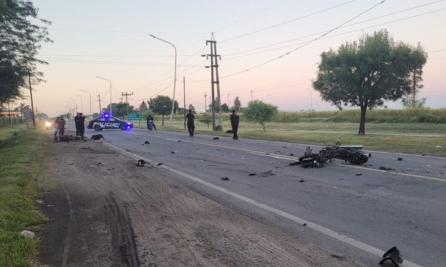 El lugar del trágico accidente sobre la Ruta Nacional 11, a la altura del aeropuerto de Sauce Viejo. Foto: gentileza.