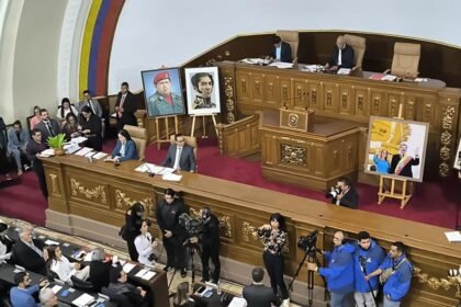 Vista del recinto de la Asamblea Nacional de Venezuela durante una sesión parlamentaria en el Palacio Federal Legislativo, en Caracas. Foto de archivo.