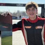 Benjamín Squaglia, piloto santafesino, durante una competencia de automovilismo nacional.
