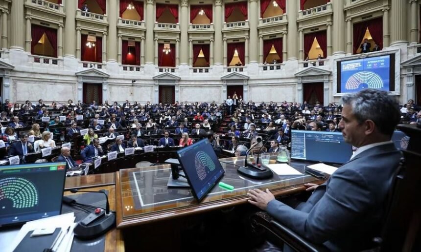 Vista general del Congreso de la Nación durante una sesión en la Cámara de Diputados. Foto de archivo.