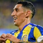 Ángel Di María celebra su gol con la camiseta de Rosario Central. Foto de archivo.