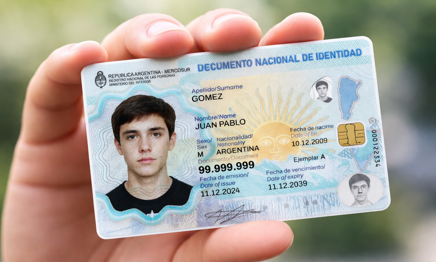 Nuevo modelo del Documento Nacional de Identidad con tecnología sin contacto y mayores estándares de seguridad.