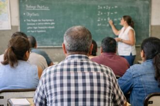 Espacio de formación para jóvenes y adultos en un entorno educativo. Imagen ilustrativa.
