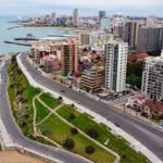 Vista panorámica de la ciudad de Mar del Plata y su frente costero sobre el Mar Argentino. Foto de archivo.
